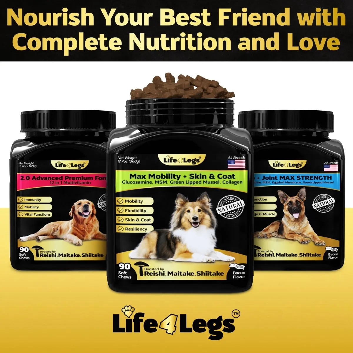 30 Hip and Joint Chews    Skin and Coat Supplement