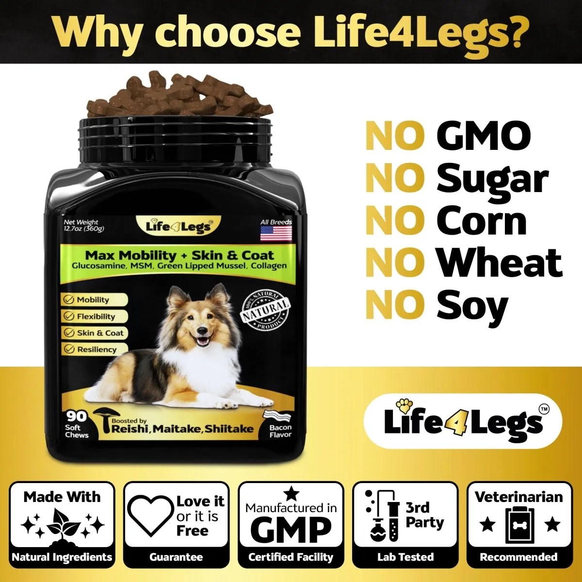 30 Hip and Joint Chews    Skin and Coat Supplement