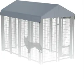 8' x 4' Dog Kennel Cover 600D Heavy Duty Waterproof Replaceable Dog Kennel Top Cover - Gray (Top Cover Included Only)