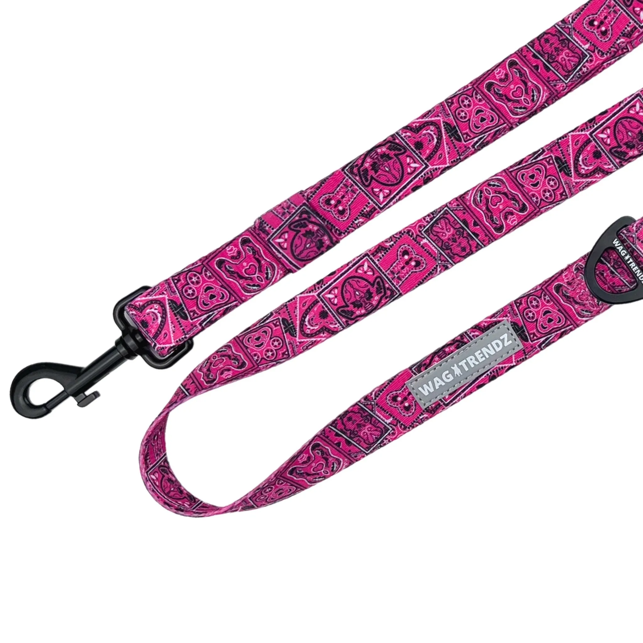 Adjustable Dog Leash | Bandana Boujee Hot Pink