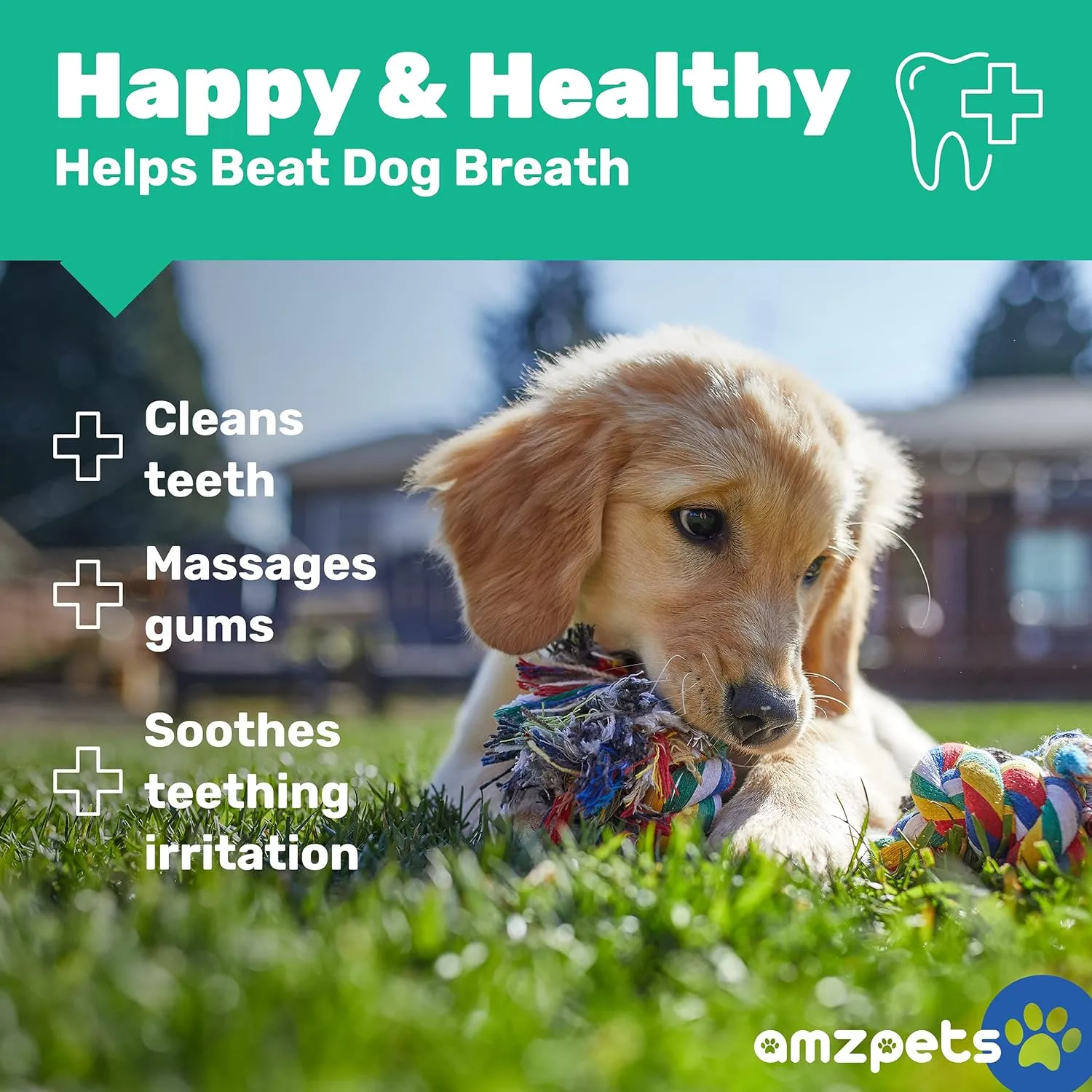 AMZpets Dog Toys for Aggressive Chewers, Dog Accessories Ropes for Medium or Large Breed, Knotted, Heavy Rope for Tug of War, Fetch, Teething