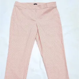 Ann Taylor Red and White Striped Cropped Pants