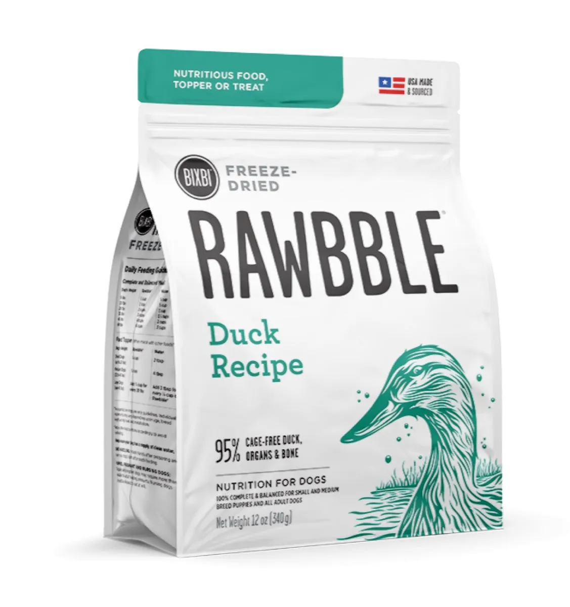 Bixbi Rawbble Duck Recipe Freeze Dried