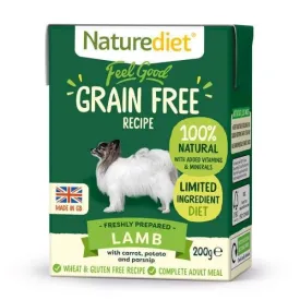 [BUY 3 FREE 1] Naturediet Feel Good Grain-Free Lamb Wet Dog Food 200g