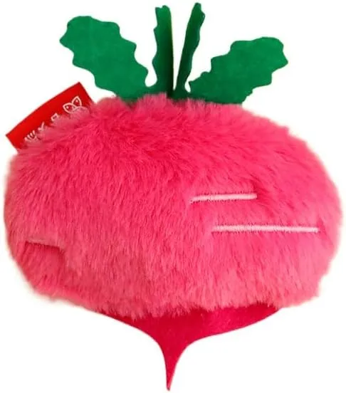 Carrot & Cucumber Cat Crinkle Toy, Realistic Vegetable Shape, Durable & Bite-Resistant, Self-Entertaining Catnip Toy (Radish)