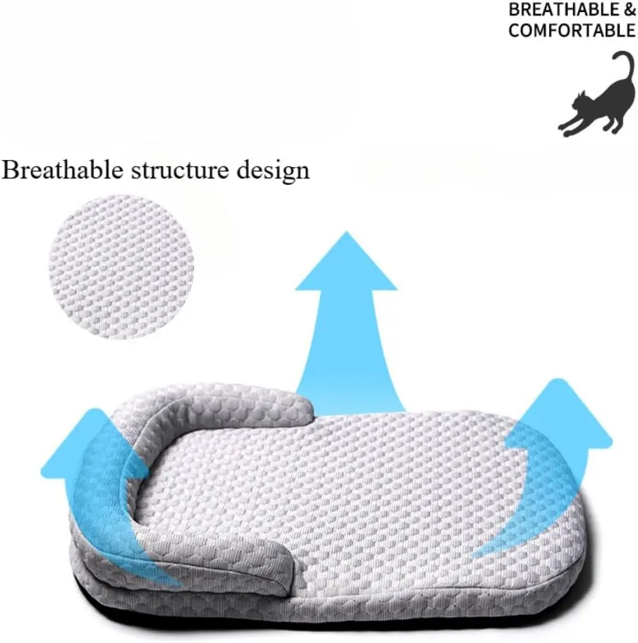 Cat Bed Cooling Mat for Cats & Small Dogs - Self-Cooling, Soft, Leak-Proof, Lightweight, Washable, Indoor/Outdoor Use(21.65''X3.94''X15.75'',Green)