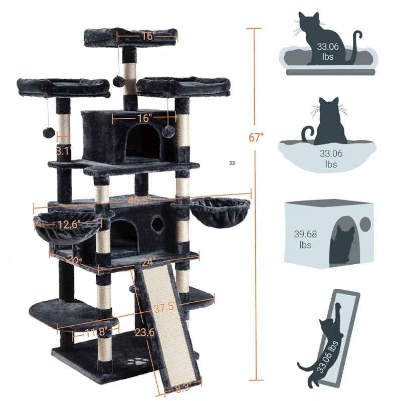 Cat Climbing & Scratching Tree House 1