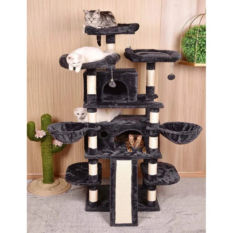 Cat Climbing & Scratching Tree House 1
