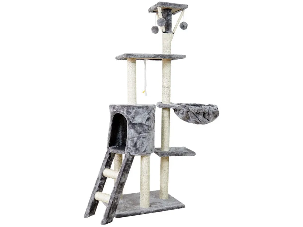 Cat Tree & Scratching Grey Dark Grey Beige 50*36*138
