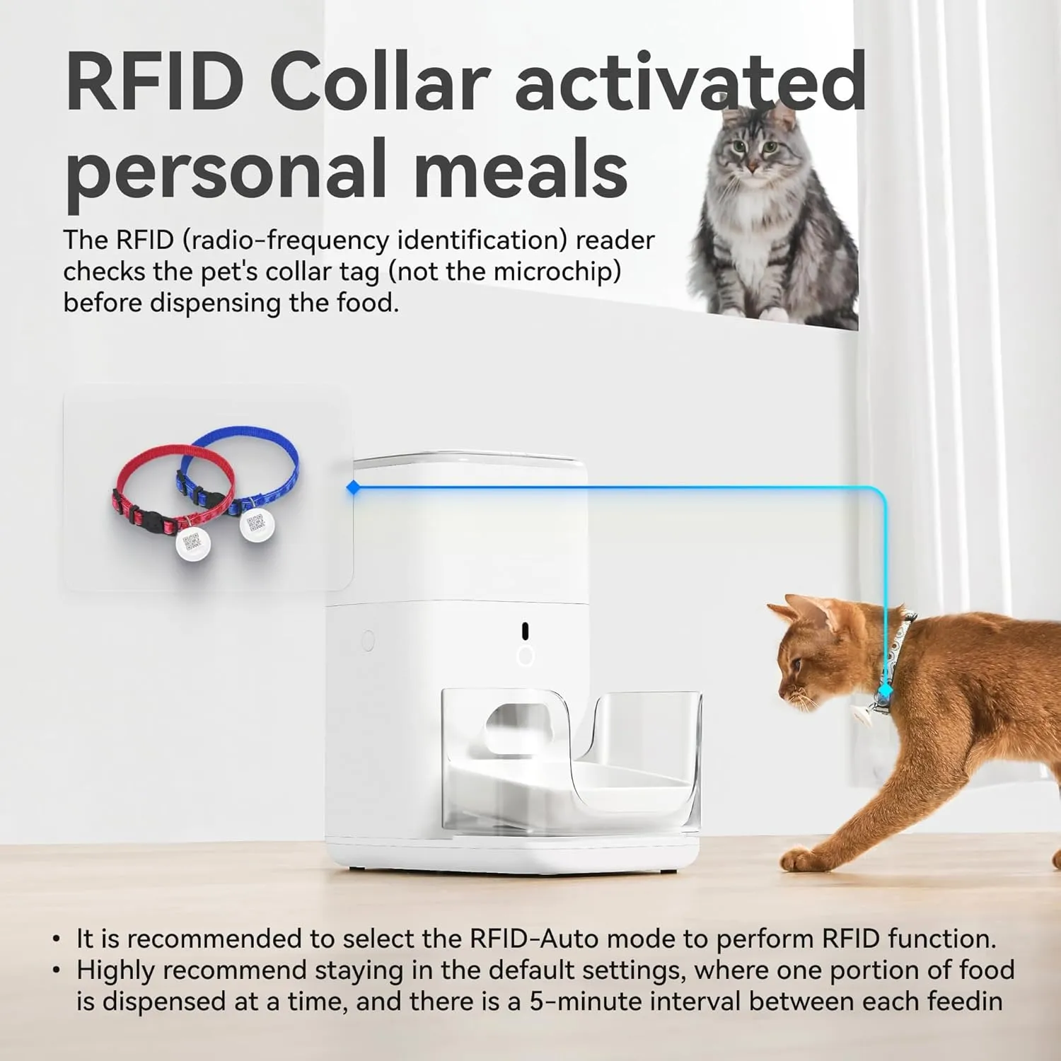 CATLINK RFID Automatic Cat Feeder, 4L Capacity WiFi Enabled Pet Food Dispenser, Health Report for Cats, App Control, Timed Cat Food Feeder, Multi-cat Recognition (Fresh 2 Pro)