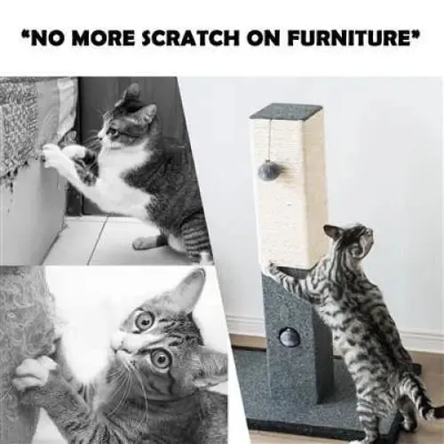 Catry Large Cat Tree Cat Scratching Post with Natural Sisal Rope and Toys
