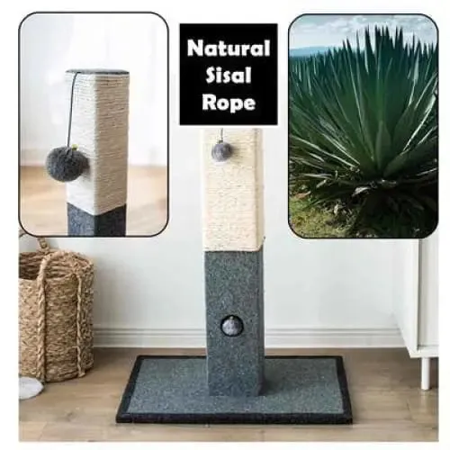 Catry Large Cat Tree Cat Scratching Post with Natural Sisal Rope and Toys