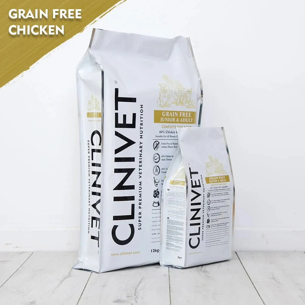 Clinivet | Hypoallergenic Grain Free Dry Dog Food | Chicken & Vegetables