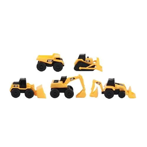 Clip coupon CAT Construction Toys, Little Machines 5pk Truck Toy Set, Includes Dump Truck, Front Loader, Bulldozer, Backhoe, and Excavator Vehicles with Moving Parts, Ages 3 