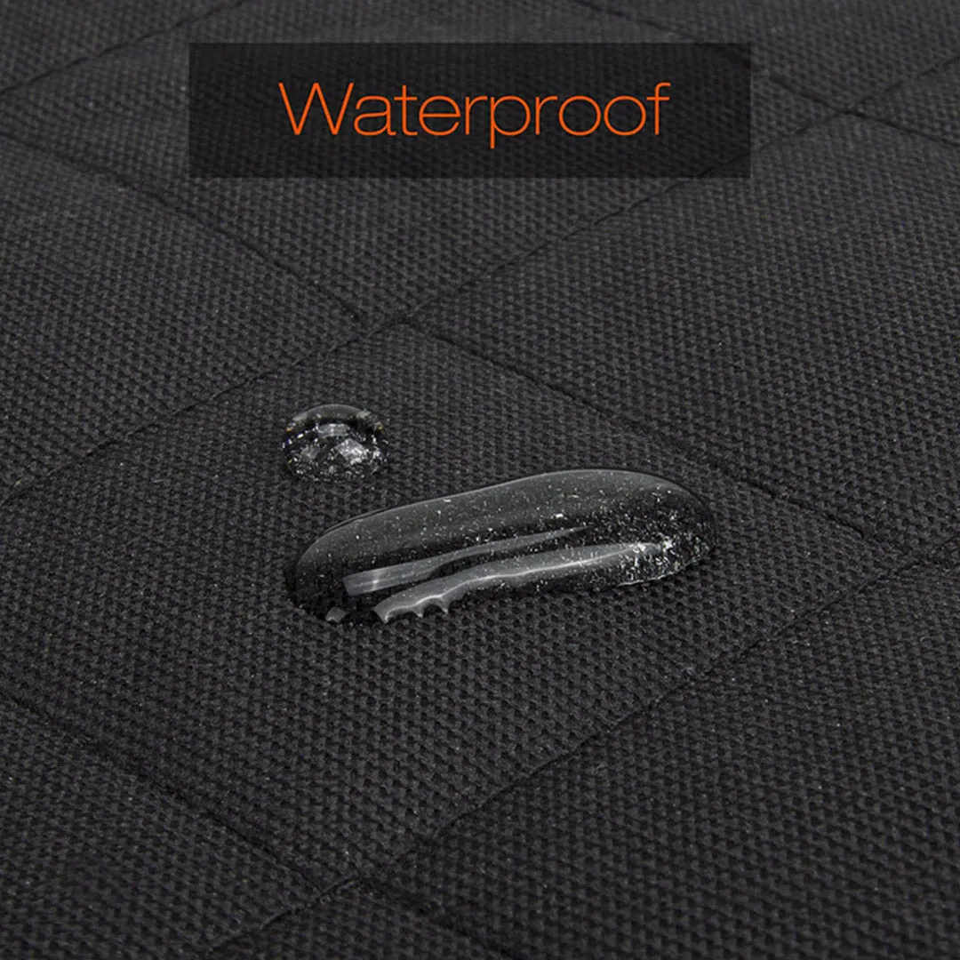 Dog Car Seat Cover Set of 2 Premium Waterproof 600D Oxford Cloth Back Seat Protector Hammock Non-Slip Pet Mat - Black