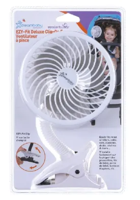 Dreambaby L2317 EZY-Fit Deluxe Clip-On Fan, White