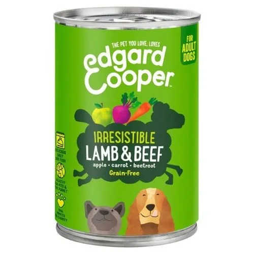 Edgard & Cooper Adult Grain Free Wet Dog Food with Lamb & Beef 6 x 400g