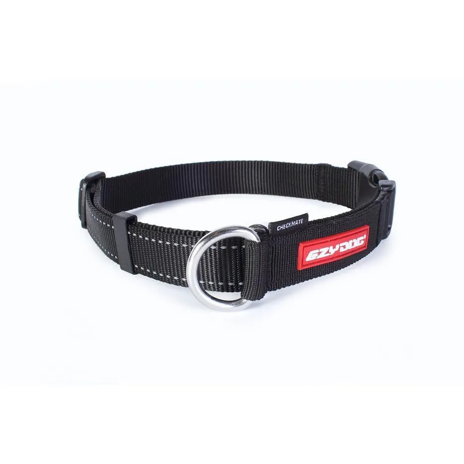 EzyDog Checkmate Dog Collar Black Medium^^^