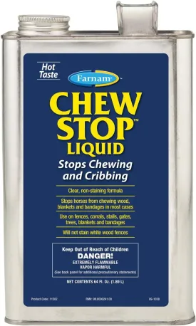 Farnam 272582 Chew Stop Liquid Chewing Deterrent for Horses, 64 oz