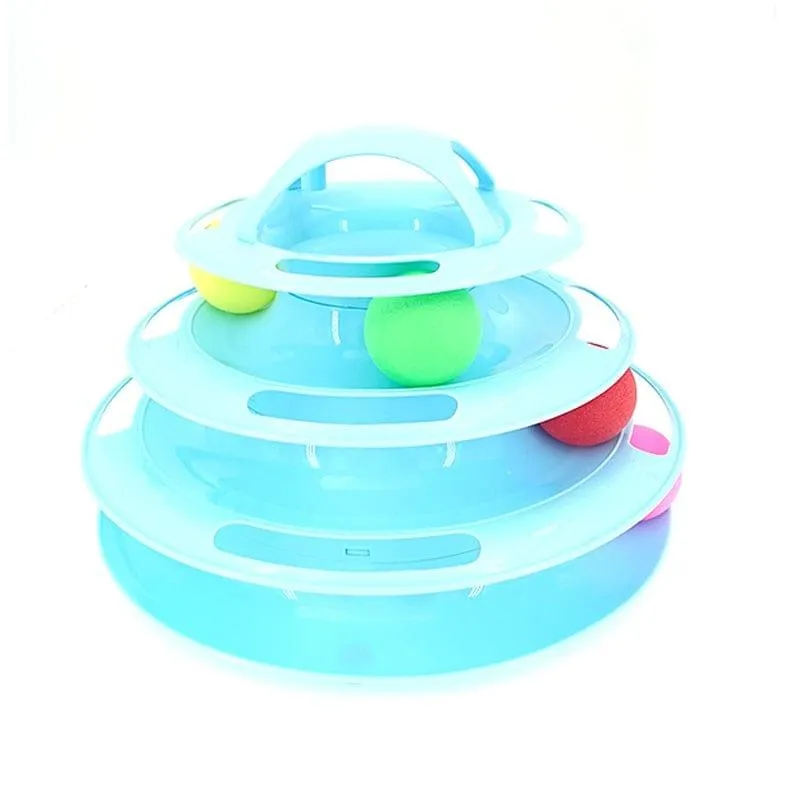 Four-Tier Ball Track Interactive Cat Tower Toy