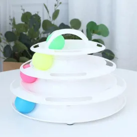 Four-Tier Ball Track Interactive Cat Tower Toy