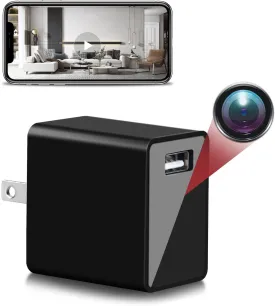 Hidden Camera Charger Full 1080P HD Wireless Spy Camera Hidden Nanny Cam Mini USB Charger with Motion Detection, Hidden Cameras for Home Security, Office, Baby, Pets, Elderly Parents