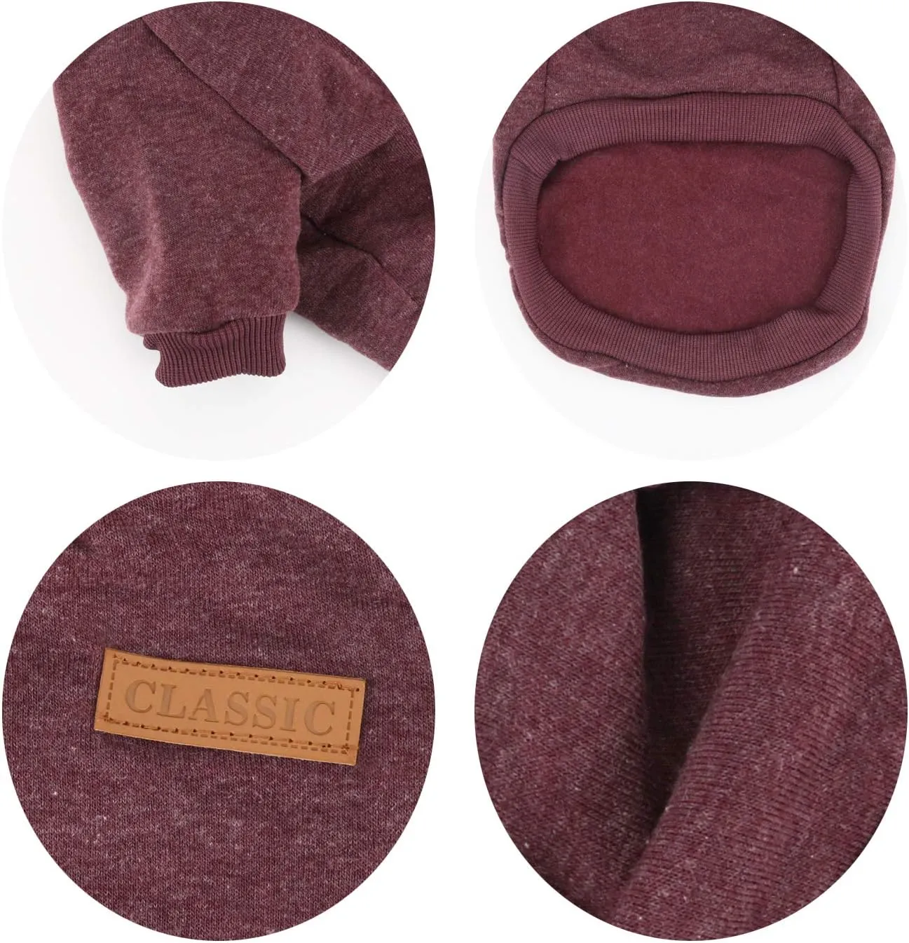 Idepet Pet Dog Classic Knitwear Sweater Fleece Dog Coat Soft Thickening Warm Pup Dogs Shirt Winter Pet Dog Cat Clothes Puppy Customes Clothing for Small Dogs (XL, Brown)