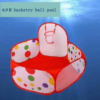 Kids Safe Polka Dot Hexagon Baby Playpen Indoor Ball Pool Play Tent With Basket Safety Mesh Baby Play Yard Tienda Corralito