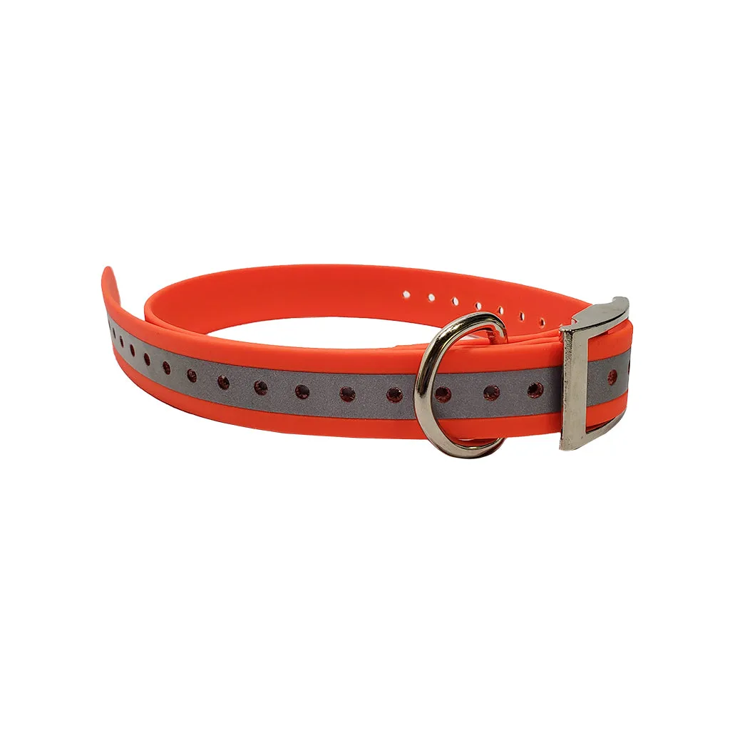 LCS LeatherFeel 1 Inch Reflective Cut To Length Collar