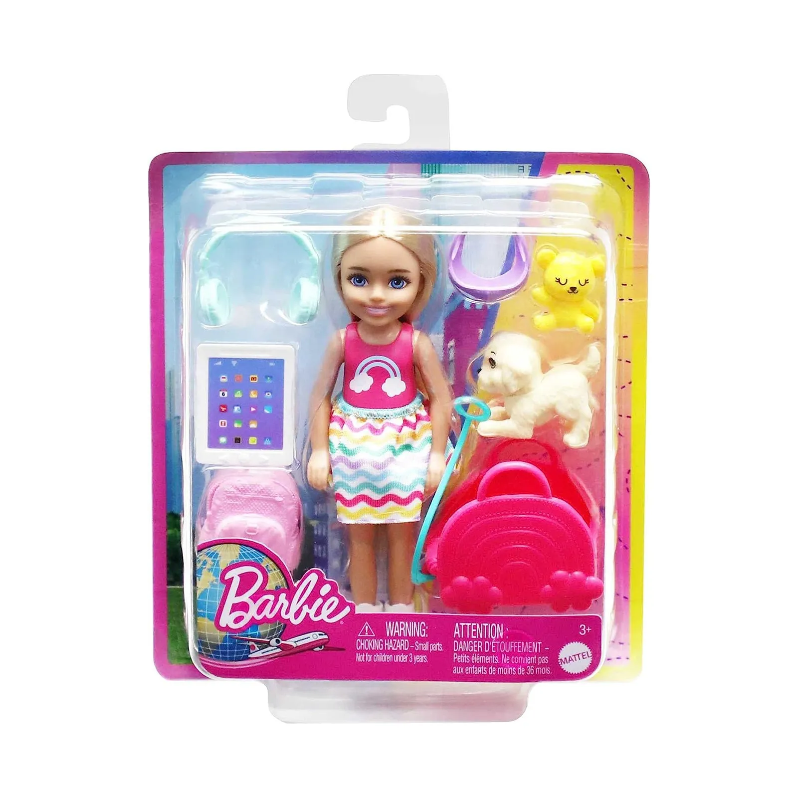 Mattel Barbie Travel Set With Puppy Figure Set