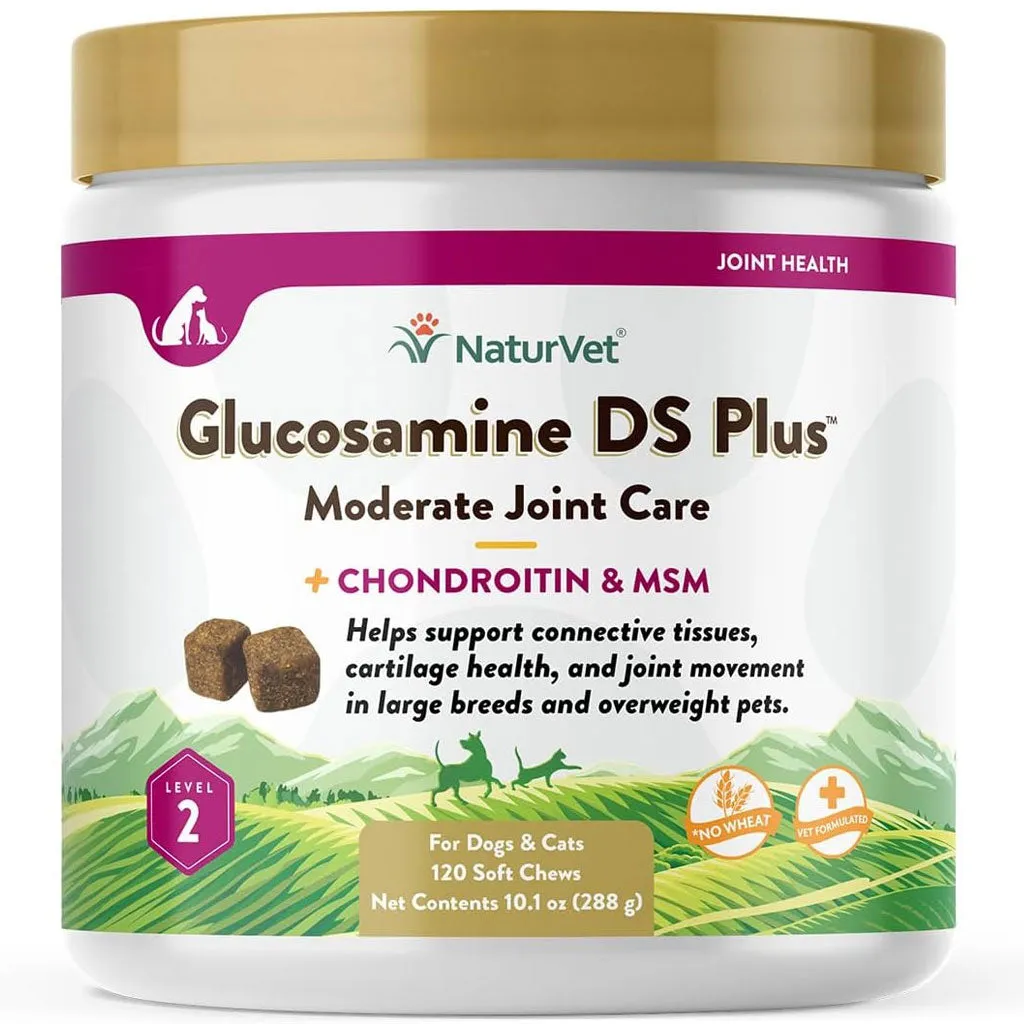 NaturVet Glucosamine DS Plus Level 2 Soft Chews with Chondroitin & MSM for Dogs & Cats