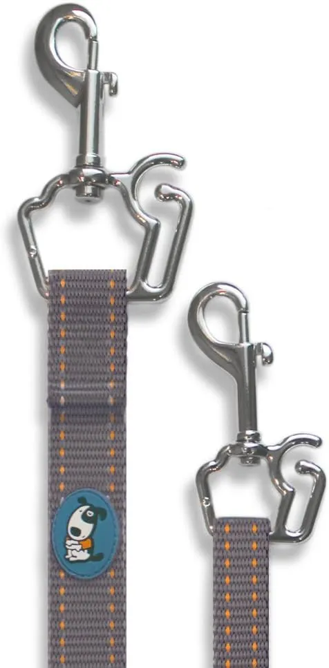No-Pull Dog Leash (Large (Over 25 lbs), Grey)
