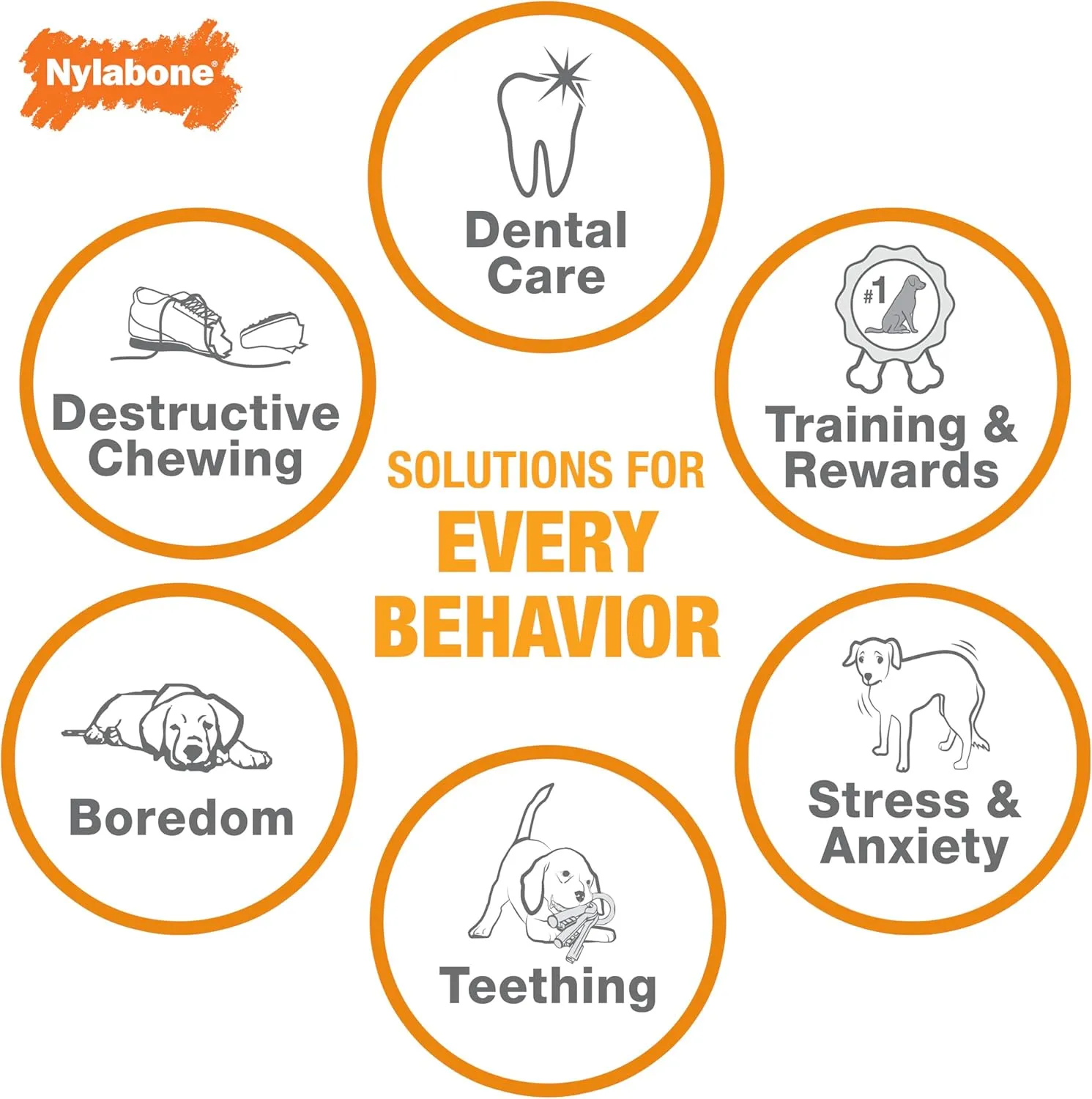 Nylabone Original Bone Power Chew Toy for Dogs, Durable & Tough Dog Toys for Aggressive Chewers, Peanut Butter Flavor, Small - Up to 25 lbs - Up to 25 Ibs, 1 Count