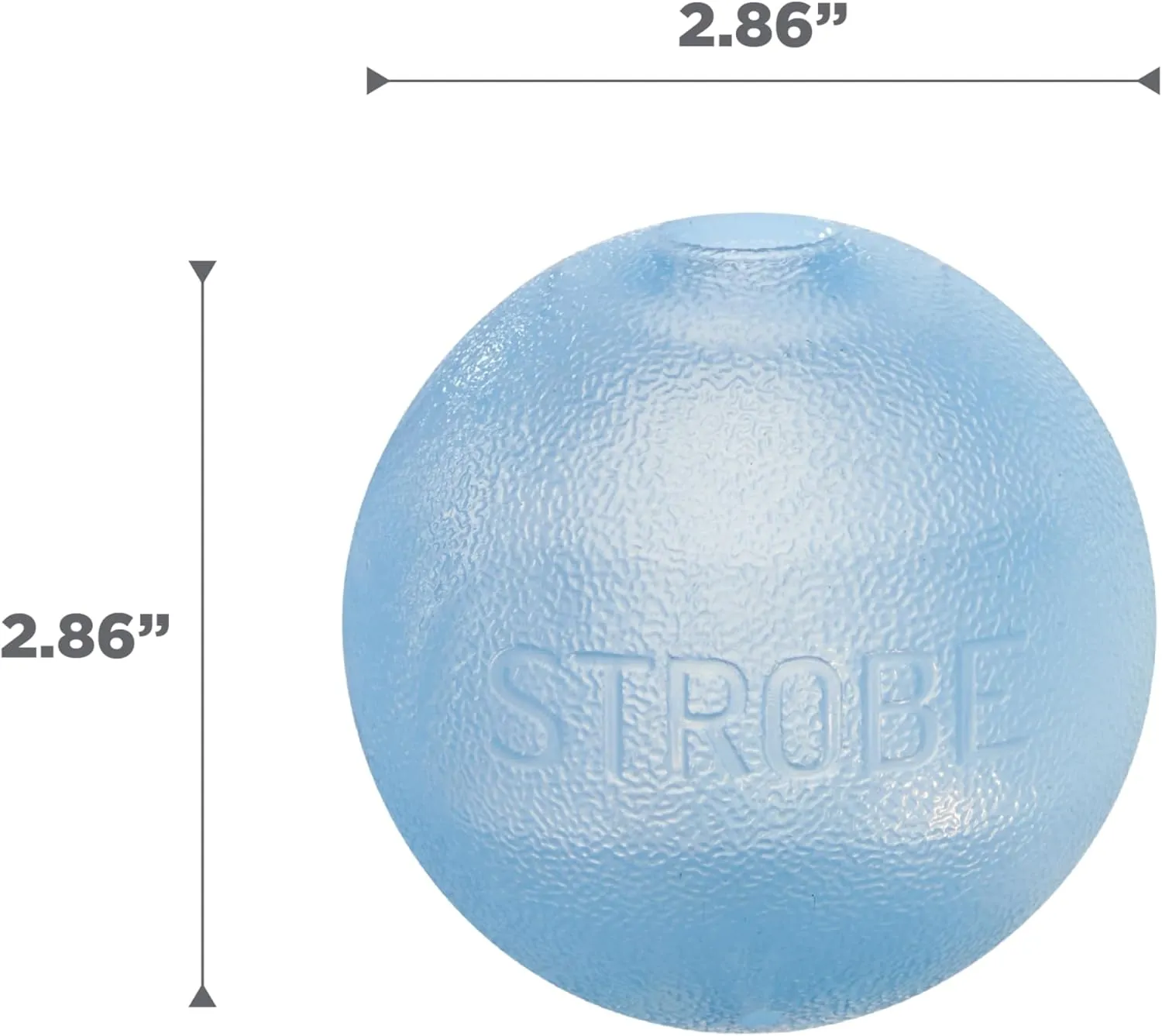 Outward Hound by Planet Dog Strobe Light Up LED Ball Dog Toy, Blue