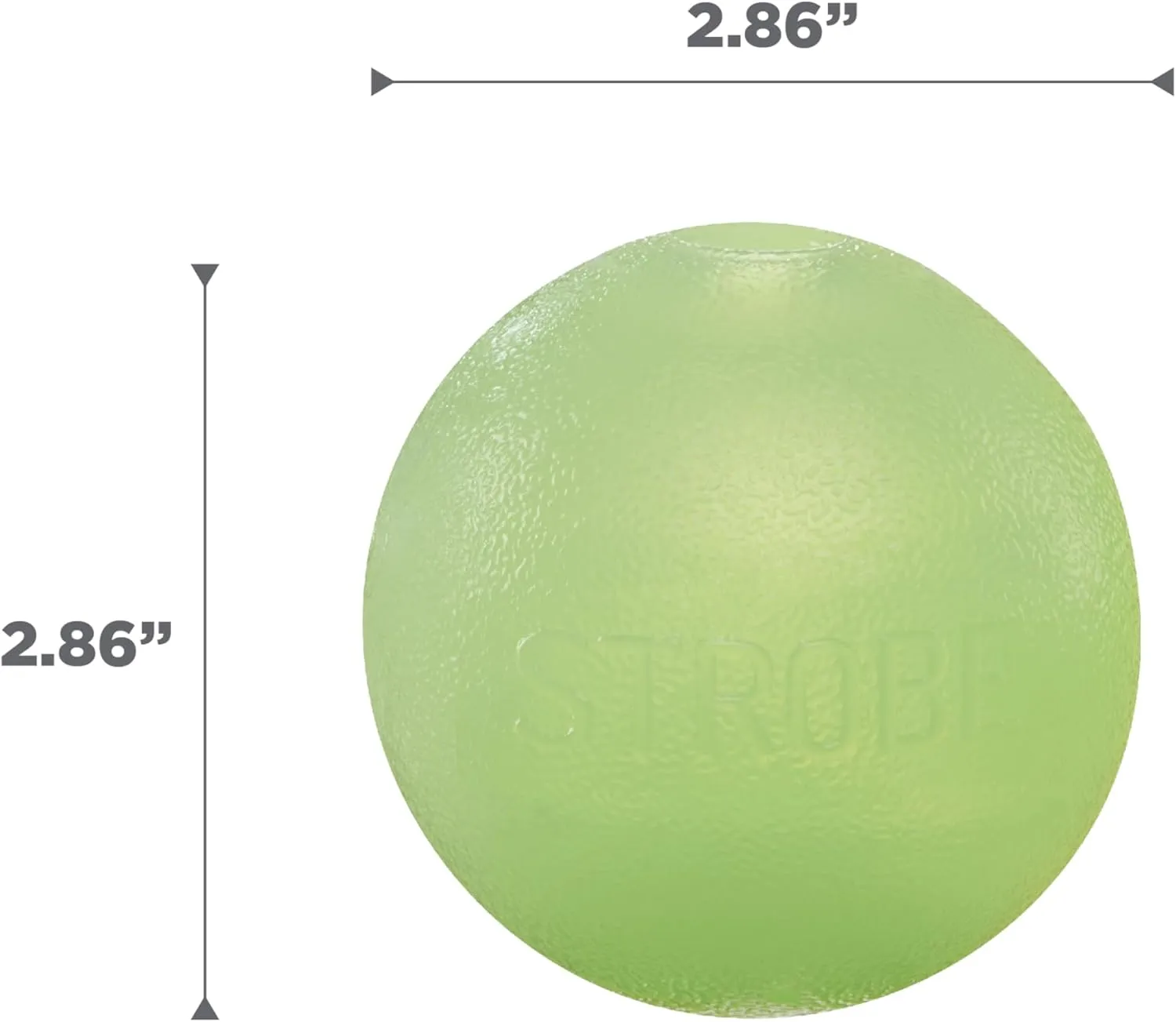 Outward Hound by Planet Dog Strobe Light Up LED Ball Dog Toy, Green