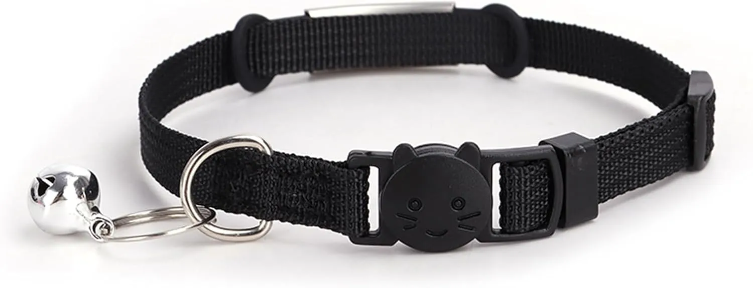 Personalized Kitten Cat Collar with Safe Breakaway Quick Release Buckle Bell ID Tag Custom Name and Phone Number for Boy Girl Cats
