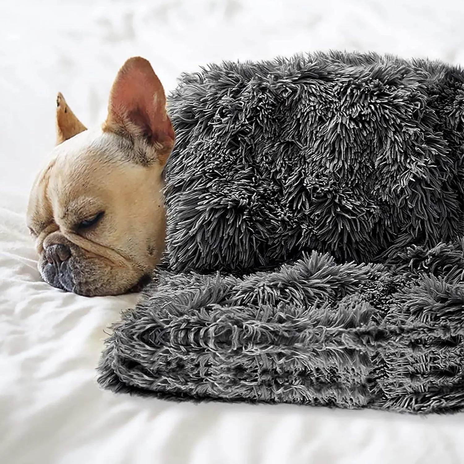 Pet Dog Bed Blankets, Fluffy Fleece Dog Throw Blankets Sleep Mat,Soft Puppy Blankets Cat Kitten, S M L XL,Fuzzy Reversible Sherpa Blanket for Bed, Couch, Sofa, Travel,Washable & Lightweight