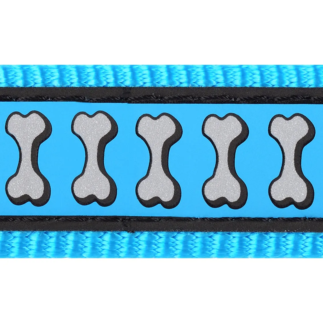 Red Dingo Reflective Turquoise Dog Collar