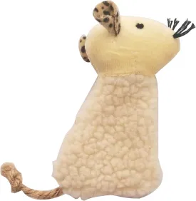 Refillable Mouse Toy Stuffed with Your Choice of 5 Different Cat Drugs (Tatarian Honeysuckle, Silver Vine, Valerian Root, Lemongrass, Catnip) (White, Tatarian Honeysuckle)