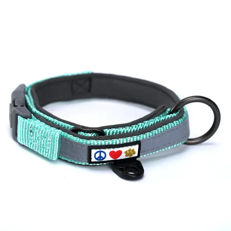 Reflective Martingale Padded Dog Collar