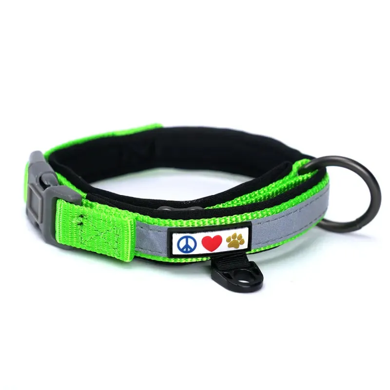 Reflective Martingale Padded Dog Collar