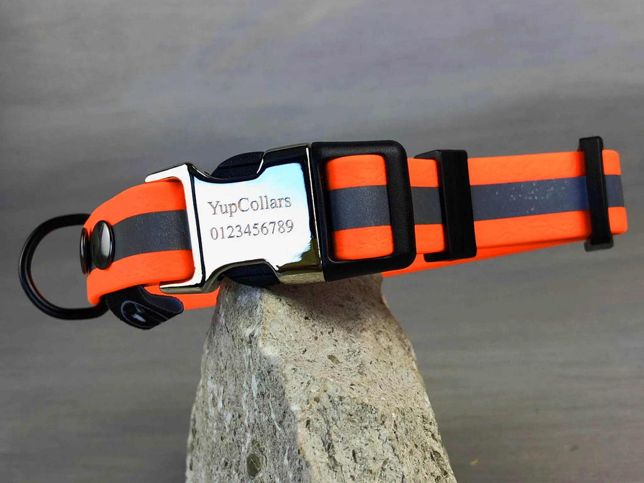 Reflective Waterproof Dog Collars With Engraved Buckle