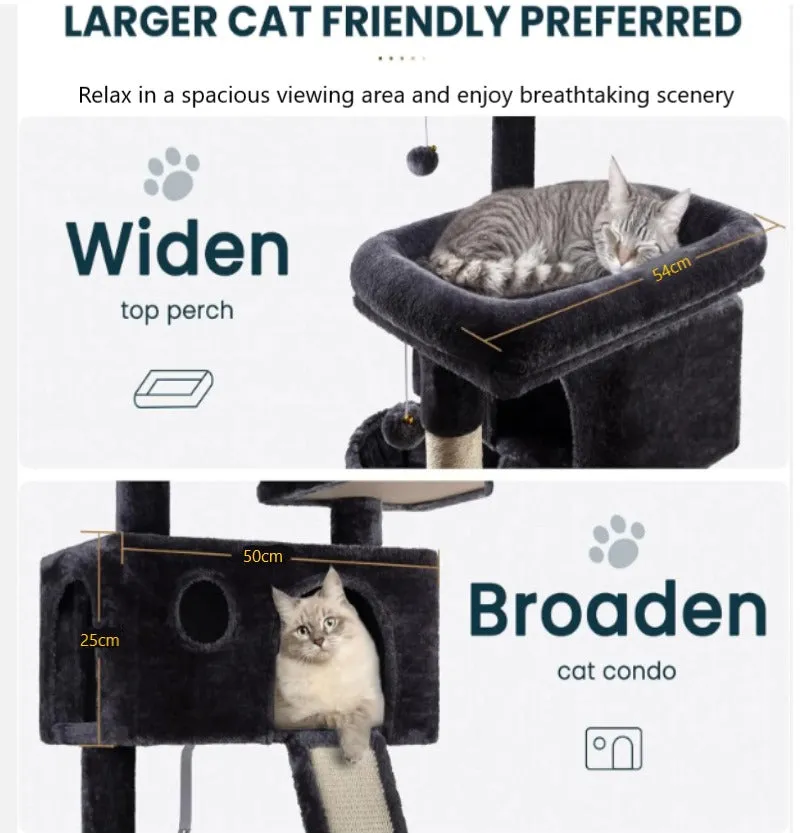 Reptronic Larger Cat Tree for Larger Cats - Black