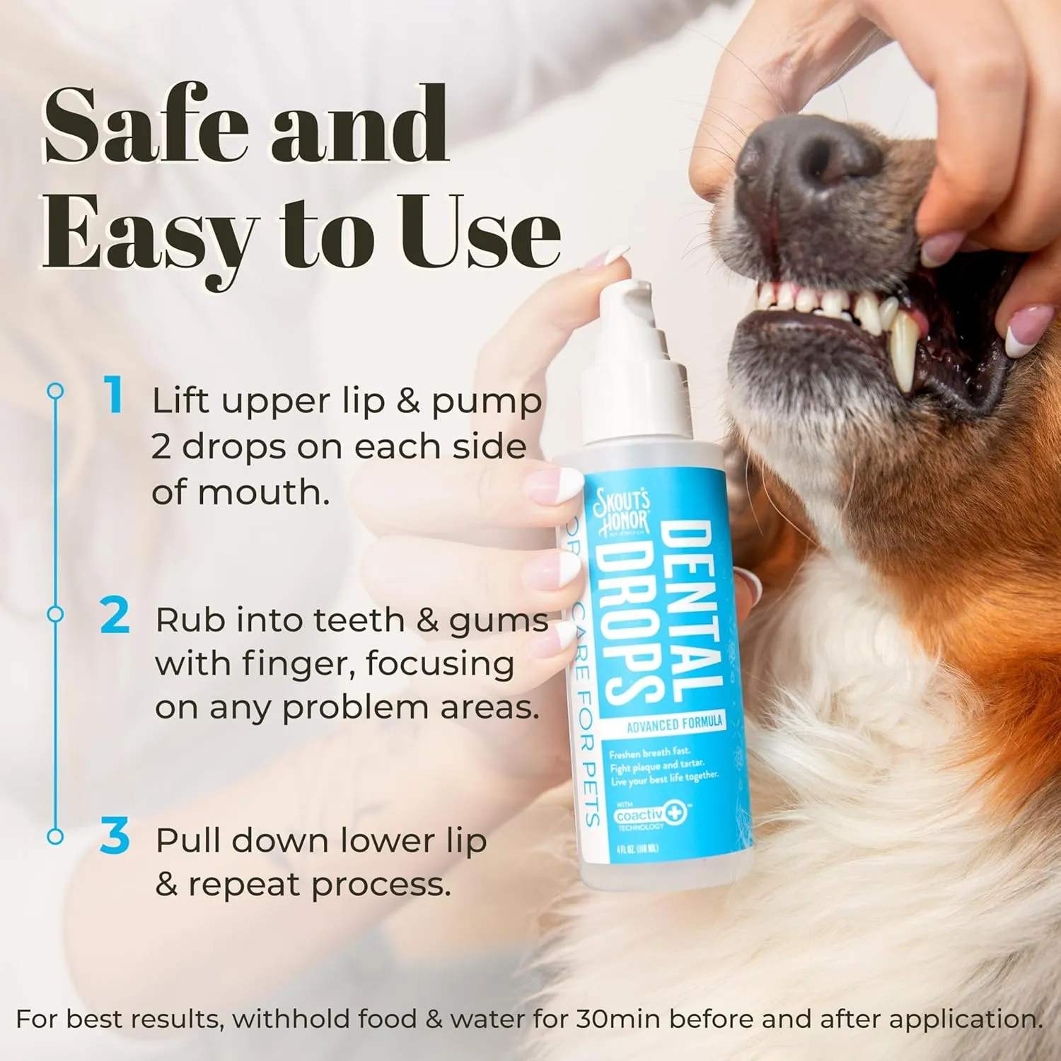 SKOUT'S HONOR Advanced Dental Drops - Fights Plaque and Tartar, Freshens Breath Fast, No Brushing Required, 4oz