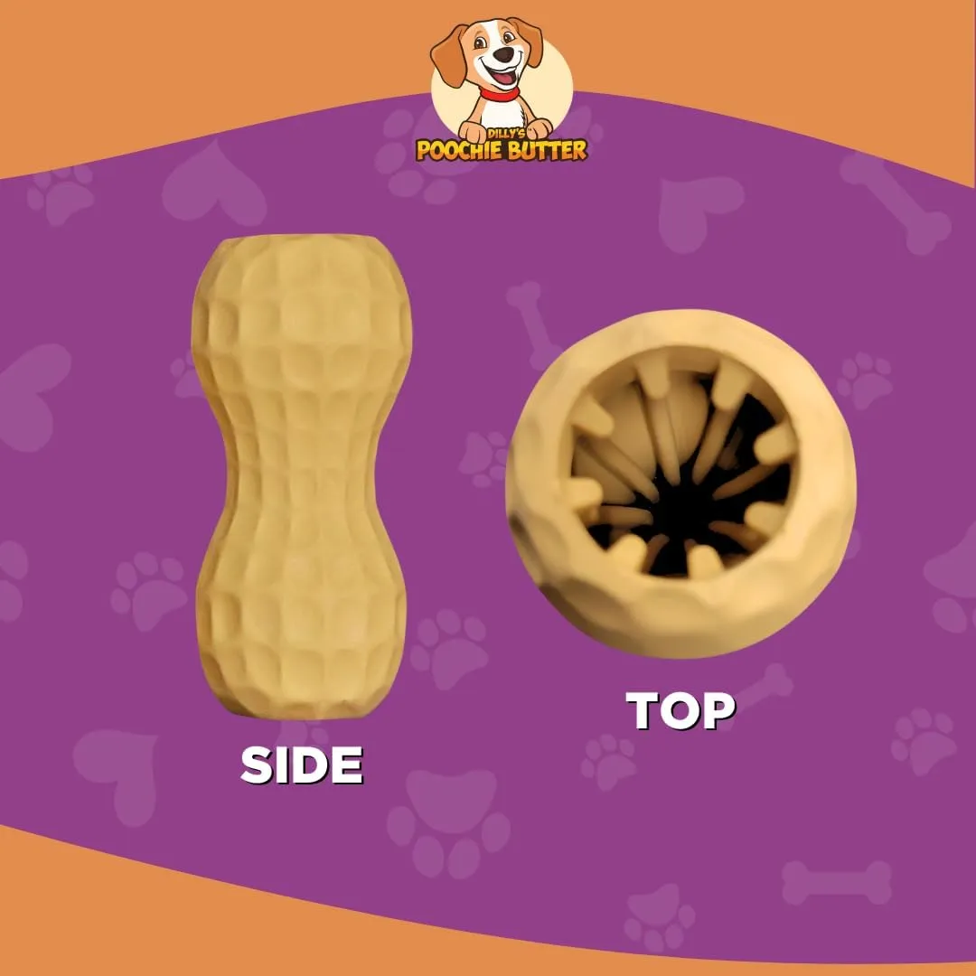 Toy - Natural Rubber Dog Peanut Butter Toy - Premium Treat Toy for Dogs - Dog Treat Dispenser - Durable & Interactive Dog Toys - Fun to Chew, Chase, and Fetch - for Large Dogs