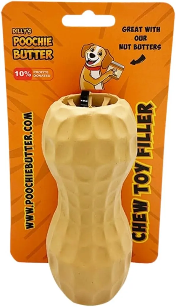 Toy - Natural Rubber Dog Peanut Butter Toy - Premium Treat Toy for Dogs - Dog Treat Dispenser - Durable & Interactive Dog Toys - Fun to Chew, Chase, and Fetch - for Large Dogs